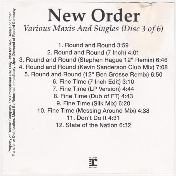 Various Maxis And Singles (Disc 3 Of 6)